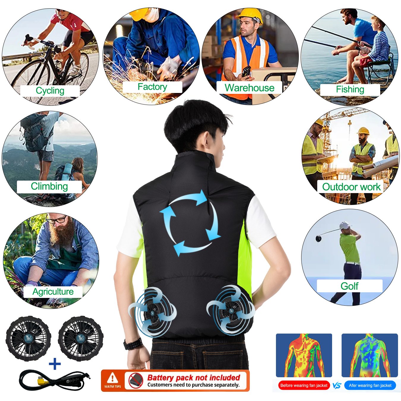 Summer Breathable Wearable Coo - Fishing Vest のレビューと価格