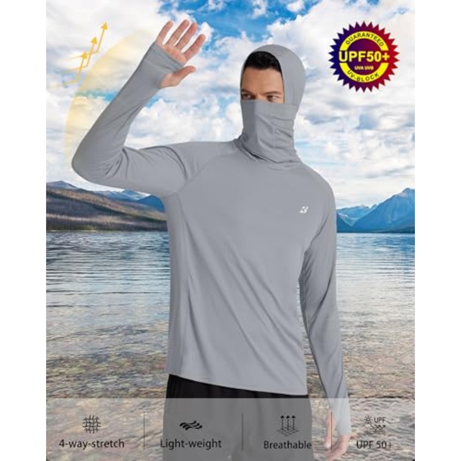Roadbox UPF 50+ Men's Hooded F - Fishing Mask Sun Protection のレビューと価格