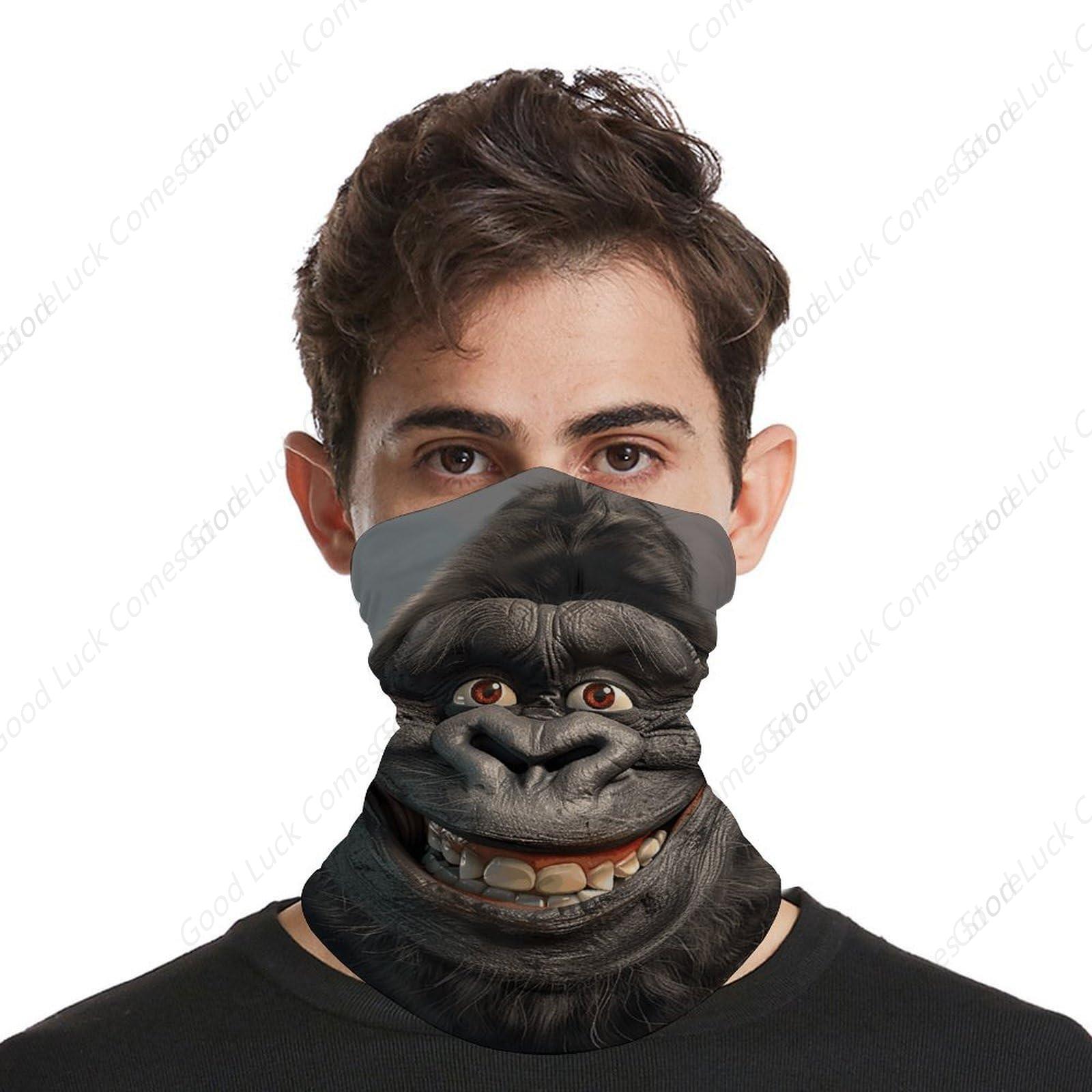 Smiling Gorilla Photo Bandana  - Fishing Mask Sun Protection のレビューと価格