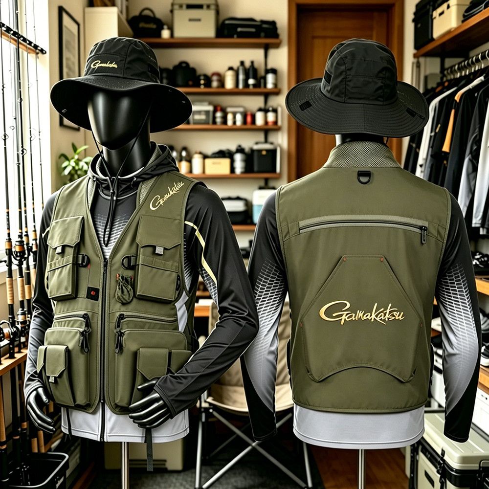 Gamakatsu Men Multi-Pocket Fis - Fishing Vest のレビューと価格