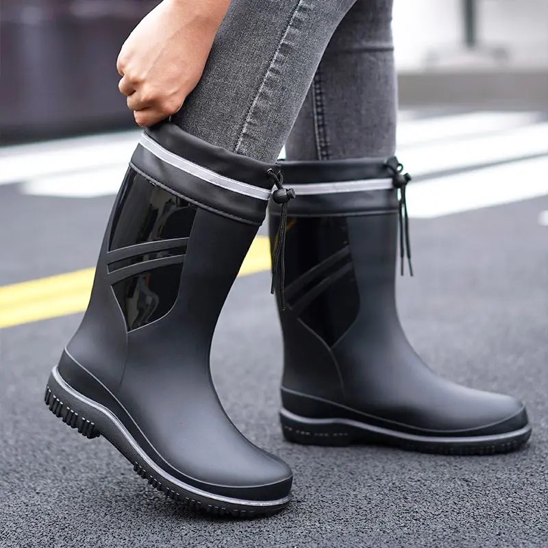 Fashion Men's Medium Tube Rain - Fishing Boots のレビューと価格