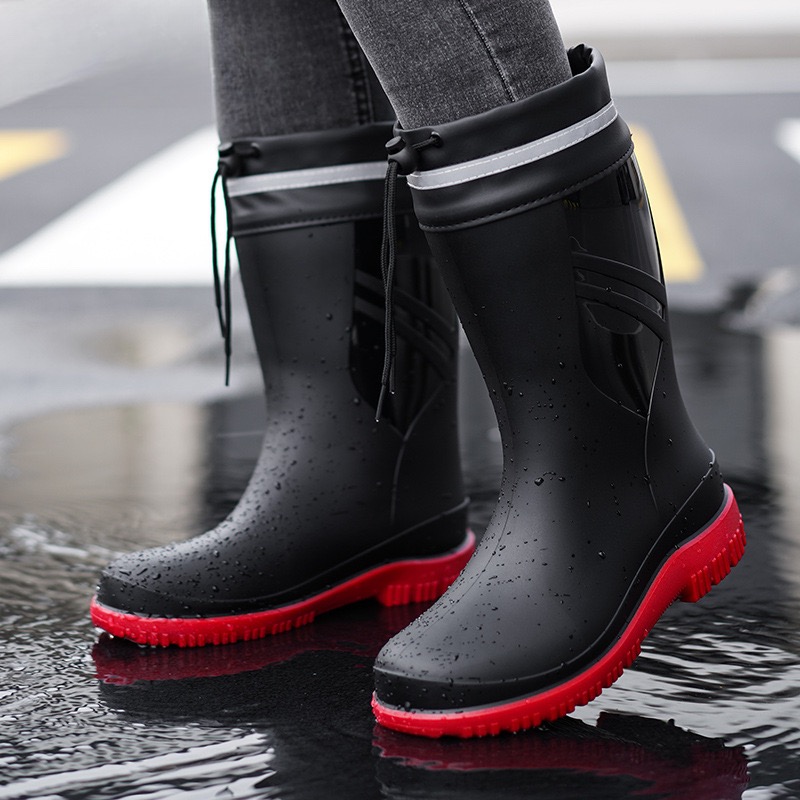 Fashion Men's Medium Tube Rain - Fishing Boots のレビューと価格