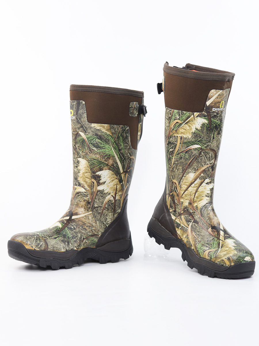 Men's High-Cut Camouflage Rain - Fishing Boots のレビューと価格